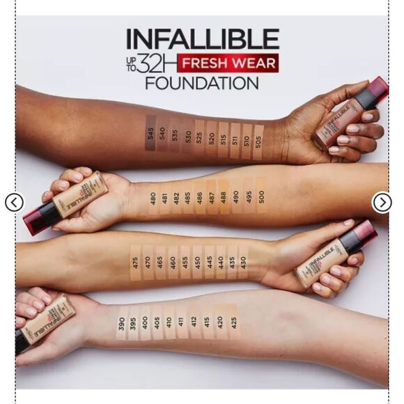 🆕💄NEW!! L'Oreal Infallible 24HR Fresh Wear Foundation - 425, Linen - Picture 4 of 10